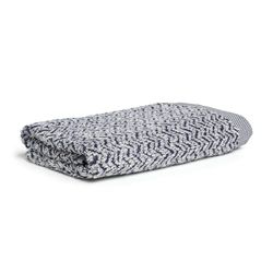 Möve Brooklyn Serviette de Douche à Chevrons 85% Coton, 10% Viscose, 5% Lin, 80 x 150 cm