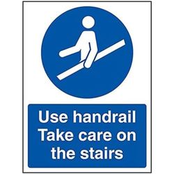 VSafety - Pasamanos para uso en las escaleras, 200 mm x 300 mm, policarbonato de 2 mm
