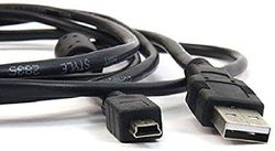 Powergreen CAB-22010-ST Cable USB 2.0 Am-Mini USB -1 Metros con Ferrita