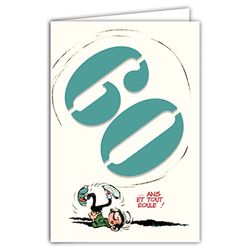Gaston Lagaffe GLCT-6057 verjaardagskaart 60 jaar