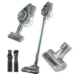Petra PF01195VDEEU7 Aspirador Múltiple Inalámbrica Potente De La Gama Pet Plus+, Escoba y de Mano, Cepillo Para Eliminar Pelo De Mascotas Incluida, Filtro HEPA, Depósito de 1,2 l, Gris/Turquesa