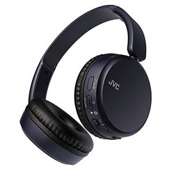JVC Cuffie senza fili con Bluetooth 5.2, microfono, 35 ore di batteria, 3 modalità audio ed equalizzatore. Leggero, basso potente e design regolabile, HA-S36W-A (blu)