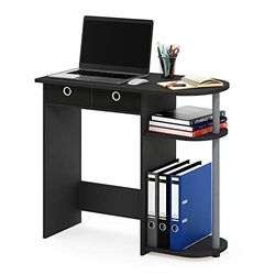 Furinno Go Green Bureau d'Ordinateur, Hêtre, Noir/Gris, Taille Unique, One Size
