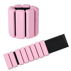 2 STUKS Verstelbare Pols Gewichten Enkelgewichten Set voor Oefening Wandelen Joggen Yoga Aerobics Pilates Gewichtdragende Armband Fitness Polsband (roze)