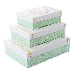 goldbuch 85662 Gift Boxes Set of 3 Turnowsky Design Happy Sun, Set of 3 Gift Boxes in Various Sizes, 3 Gift Boxes with Art Print, Gold Embossing and Relief
