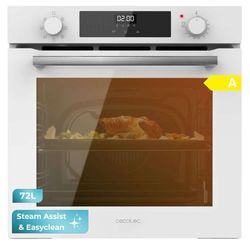 Cecotec Four Encastrable Bolero Hexa M226000 Glass White A Essential. Multifonction, 72 L, 2800W, 7 fonctions, Gril, Décongélation, Assistance vapeur, Touches tactiles, Blanc