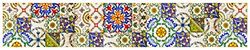 Doge Milano Chemin de cuisine, 100% Made in Italy, Tapis résistant aux taches avec impression numérique, Tapis antidérapant et lavable, Modèle Maiolica - Bertha, cm 280x52