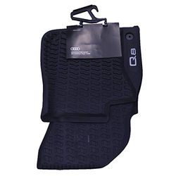 Audi 4M8061501041 - Tapetes de borracha para todos os tipos de climas (parte dianteira, com inscrição Q8), cor preta