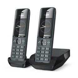 Gigaset Comfort 520 Duo - 2 Téléphones DECT sans Fil - Design élégant - qualité Audio supérieure - Blocage d'appels - Répertoire Jusqu’à 200 Contacts - Gris