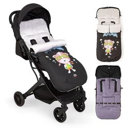 INTERBABY Universele voetenzak voor kinderwagen, parachutespringer, blauw