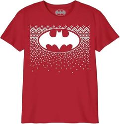 DC Comics Bobatmbts052 Camiseta, Rojo, 12 años para Niños