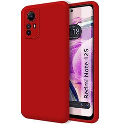 Tumundosmartphone Funda Silicona Líquida Ultra Suave para Xiaomi Redmi Note 12S Color Rojo