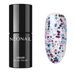 NEONAIL Vernis Semi Permanent Pailleté 7,2 ml Vernis Gel UV Semi Permanent Bleu Crazy Confetti Vernis à Ongles Gel Polish Gel UV Couleur Nail Art.