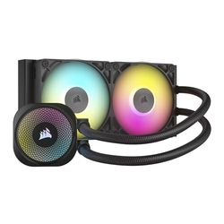 CORSAIR iCUE Link Titan 240 RX Refrigerador Líquido RGB para CPU – 240mm AIO – 2X RX120 Ventiladores RGB Incluidos – Compatible con Intel LGA 1851/1700, AMD AM5/AM4 – Hub iCUE Link Incluido – Negro