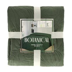 ESSEX - Bedspread 200 x 220 cm, Ideal for Bedroom, Bed Throw Soft and Comfortable, Modern Quilting - Botanical, Green