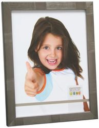 Deknudt Frames S43ND1-13.0X13.0 Cadre Photo avec Motif Ligné Version Fin du S876D1 Bois Argenté 13 x 13 cm