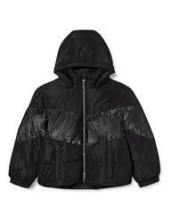 NAME IT Meisjes NKFMILLE Puffer Jacket Block FOIL NOOS bufferjas, zwart, 134, Schwarz, 134 cm