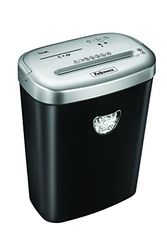 Fellowes Papierversnipperaar 53C, papierversnipperaar met nietjes, paperclips en creditcard, kruisgesneden, mand van 23 liter, capaciteit: 10 vellen, ideaal voor thuis, zwart, 4653101