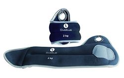 Sveltus - Pulseiras com peso para pulso de 2 kg (o par) para adulto, unissexo, preto, tamanho único
