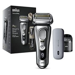 Braun Series 9 Pro 9477cc rasoir électrique barbe homme, tête 4+1 avec tondeuse ProLift, PowerCase, centre SmartCare, autonomie de 60 min, Wet & Dry