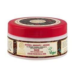 Natura Siberica Super Krasnika, amaranto e arginina. Máscara para cabelo colorido, 300 ml