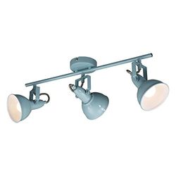 BRILONER - Candeeiro de teto, design retro/vintage, iluminação de sala de estar, casa, 3 x E14, 40 W, candeeiro de teto, holofotes LED interior teto, candeeiros de teto quarto, 55,4 x 10 x 18,1 cm,