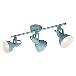 Briloner Leuchten - Lámpara de Techo, luz de techo, 3 x E14, max. 40W, menta-blanco, 55.4 cm