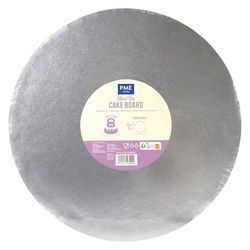PME Cake Board tårta rund med slät kant, silver (12 tum/30 cm)