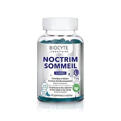 Noctrim Sommeil Gummies - Complément Alimentaire Sommeil et Endormissement - Mélatonine et Vitamine B6 - 60 Gummies - Programme de 60 Jours - Laboratoire Biocyte