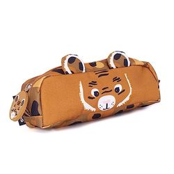 Les Déglingos Pennenetui voor school, eenvoudig, Speculos der Tiger | kleuterschool tot CP | jongens en meisjes | grappig dieren-etui | vanaf 3 jaar | gerecycled polyester