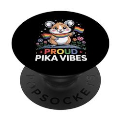 Mes del Orgullo LGBT Pika LGBTQIA+ PopSockets PopGrip Adhesivo