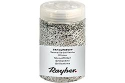 Rayher Brilhantina, prata, frasco de 110 g, PET