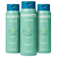 Harry's Men's Body Wash, Shiso, 473ml, Pack of 3 - Shower Gel for Men - No Parabens, Sulfates, or Dyes