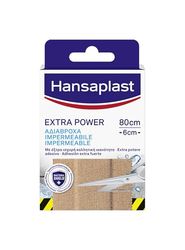 Hansaplast Cerotti EXTRA POWER, Cerotti impermeabili con elevato potere adesivo, Cerotto striscia traspirante, flessibile e resistente, 1 confezione in striscia da 80 x 6 cm