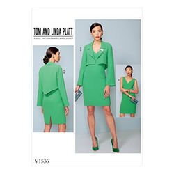 Vogue Patterns Patrons/Petite Veste et Robe, Multicolore, Tailles 6–14
