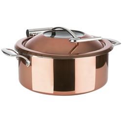 APS 12335 Chafing Dish, 4 pezzi, Ø 30,5 cm, altezza 17,5 cm, acciaio inox 18/8, effetto rame
