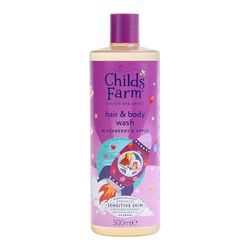 Childs Farm Kids Hair & Body Wash, Blackberry & Apple | Tear-free, Gently Cleanses | Suitable for Dry, Sensitive Skin, 500ml