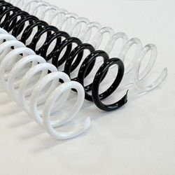 DHP - Espiral Plástico 5:1, 6 mm, A4, MiniPACK Surtido Caja 25, Transparente, Blanco y Negro