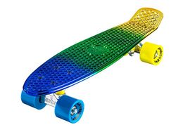 Ridge Skateboard Neochrome Range Mini Cruiser 60 cm, blå/grön/gul, tum
