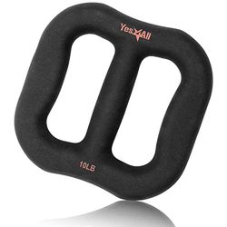 Yes4All 3-in-1 multifunctionele neopreen halter/multifunctionele halter met massieve kern, ergonomische curve, zwart