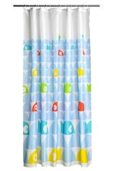 Premier Housewares Rideau de Douche, 100% Polyester, Multi Couleur, H180 x W180 x D1cm