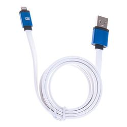 DAM dmm414 – Cavo Apple iPhone 5/6/6 Plus a USB, Colore: Blu/Bianco