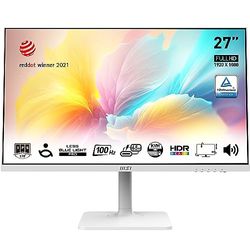 MSI Modern MD272XPW Monitor FHD da 27” IPS (1920x1080), 100Hz, Schermo Eye-Friendly, HDR Ready, Speakers integrati, Stand regolabile a 4 vie, KVM - DP 1.2a, HDMI 1.4b, USB Type-C