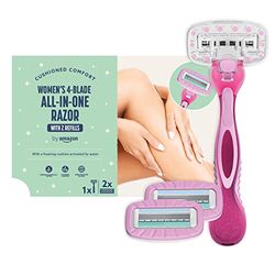 by Amazon Máquina de depilar All-in-One con 4 cuchillas, mujer + 2 repuestos