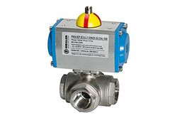 RIEGLER 103619-350.627-L1 ES-Kuha, pneumat. Dubbeldriven ställning, L-hål, Rp 2, 1 st.