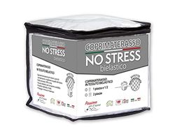 V.I.P. VERY IMPORTANT PILLOW V.I.P. Jacquard Mattress Protector Bi-Elastic No Stress Relaxing Massage Effect Protection Made in Italy, White, 125 x 200 cm, Fabric