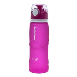 SAFE4SPORT gourde rose - gourde pliable en silicone 750 ml - grande gourde enroulable