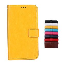 SHIEID® Funda Samsung Galaxy A50,Funda Cartera,Cierre Magnético,Cubierta Protectora con Stand Función,Fundas Protector para Samsung Galaxy A50(Amarillo)