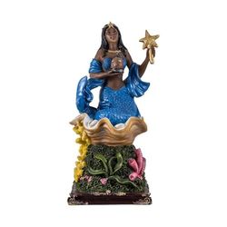 Inmaculada Romero IR Yemayá Figura 30 cm. Imagen Resina Detalle Concha Marina