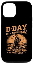 Custodia per iPhone 15 Pro D-Day 80th Anniversary Normandy Beach Landing History 1944